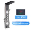 S64b6861b2b7b4d32ab465edd6aa9b96c2.webp LED Shower Panel Waterfall Rain Digital Display Shower Faucet System Set Bathroom Column Mixer With SPA Massage Jet