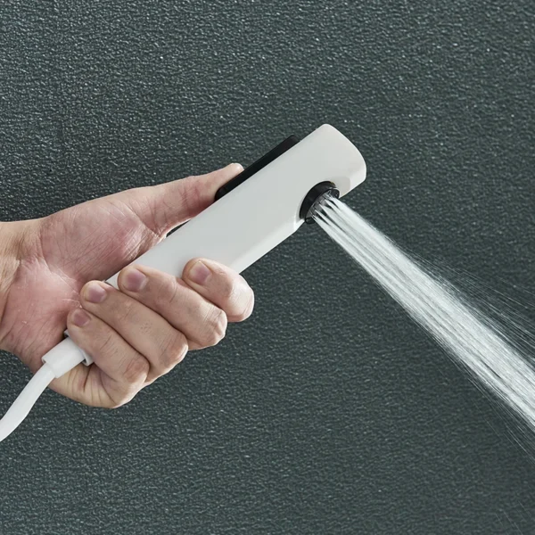 Gun Grey Piano Digital 4 Function Shower Set Bathroom Faucets Hot Cold Waterfall Digtial Display Tap Rainfall Shower System