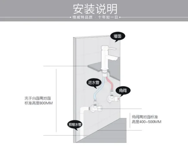 Gold faucet bathroom faucet metal stainless steel handle hot and cold mixer faucet square faucet beautiful bathroom