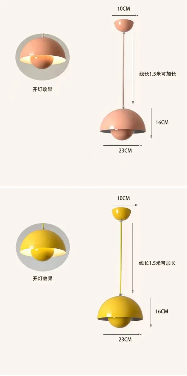 S68db82e4da544876978eabf100225e81S.webp Creative Chandelier Bedroom Study Restaurant Pendant Lights Decorative Lamp Multi-color 23cm