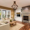 S68ea4eaa6e864262be43126a9095f495T.webp Modern Rustic Wooden Pendant Light Fixture - 17 Inch Diameter - Handmade Natural Wood Kitchen Dining Room Lighting