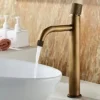 Basin Faucets Antique Bronze Bathroom Faucet Hot & Cold Brass Bathroom Sink Faucet