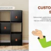 9 Cube Storage Organizer Wooden Shelf Bookcase Open Bookshelf for Living Room and Home Office Display Storage Bookcase