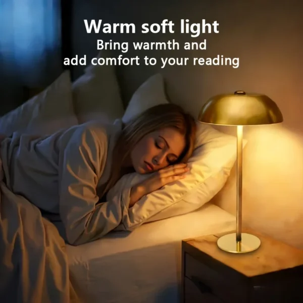 S6ae7f93d08314f299edab5141362add3l.webp Mushroom Bedside Night Light with 1800mAh Battery, 3 Color Temperatures Adjustable, Button Control, USB Rechargeable