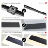 S6aef9c583b43444294ee9c68e852a5105.webp Outdoor Porch Light Waterproof Rust Resistant Stainless Steel Sconces Black Long-strip Style Lighting Fixture