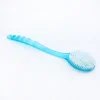 2 In 1 Back Bath Brush Long Handle Shower Exfoliating Scrubber Soft Bristle Body Cleansing Massage Brush
