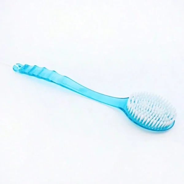 2 In 1 Back Bath Brush Long Handle Shower Exfoliating Scrubber Soft Bristle Body Cleansing Massage Brush