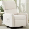 360 Degree Swivel Glider Chair, Rocking Armchair with Side Pocket