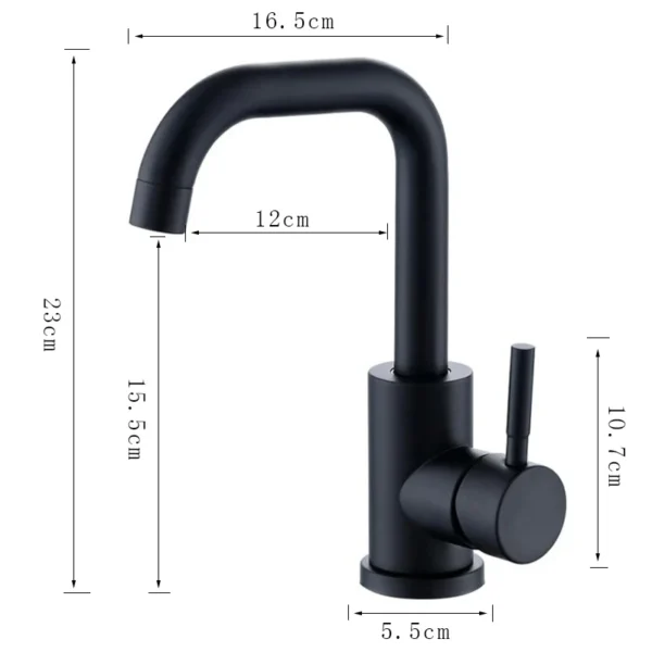 Bathroom Basin Faucet Hot and Cold Wash Mixer Faucet 360 Rotating Sink Faucet Bathroom Single Handle Faucet 304 Stainless Steel