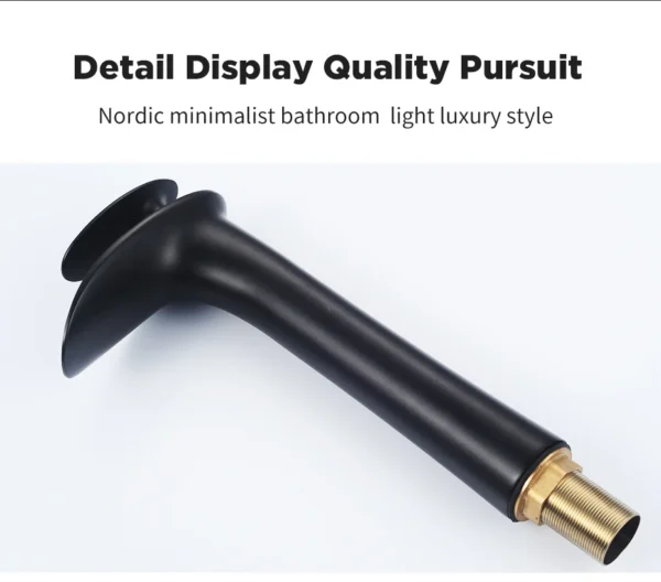 Modern White Bathroom Faucet Waterfall faucets Single Hole Cold and Hot Water Tap
