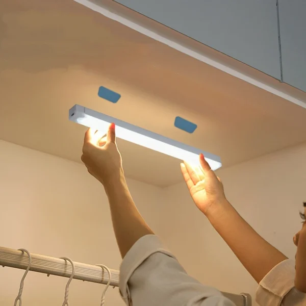 Wireless USB Rechargeable Motion Sensor LED Bar Light Induction Night Light Portable Cordless Magnetic