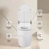 S7541934ab6cd47c19d67e2a126e3767fT-1.webp Heated Seat Smart Toilet, Automatic Flush Tank Less Toilet without Bidet, with Foot sensor Flush, White Night Light, Knob Control, Power Outage Flushing, Soft Close Cover
