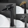 Modern White Bathroom Faucet Waterfall faucets Single Hole Cold and Hot Water Tap