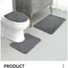 S77a338e12eac46828204a1172afaad9cf.webp 1 Set of Solid Color Simple Bathroom Water-absorbing and Non-slip Floor Mat Stone Pattern, Comfortable and Soft, Three-piece Set