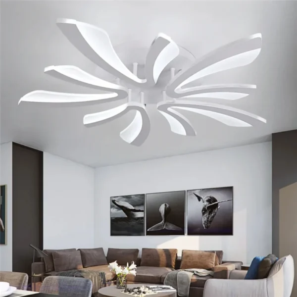 S78b1a5585c0546b289cf90d9bc3cbaecS.webp Acrylic Modern Ceiling Lamp Chandelier Pendant Light Led Living Dining Room Luminair Nordic Indoor Hotel Flower Decor