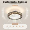 18.5 Inch Ceiling Fan Light Modern Ceiling Fan Light Ceiling Fan Light With Remote Control 35db For Bedroom, Living Room, Kitchen