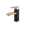 Gold faucet bathroom faucet metal stainless steel handle hot and cold mixer faucet square faucet beautiful bathroom