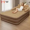 2 Persons Inflatable Mattress Camping Folding Outdoor Indoor Home Air Cushion 48cm High Bed Lazy Laying Soft Skin-friendly