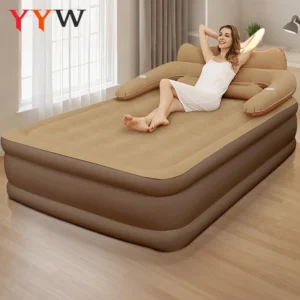 S7caf03292a564d45a80c27ef1a2ab0353.webp 2 Persons Inflatable Mattress Camping Folding Outdoor Indoor Home Air Cushion 48cm High Bed Lazy Laying Soft Skin-friendly