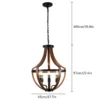 S7cd0f1f4377444268e64445d568e06a1v.webp Modern Rustic Wooden Pendant Light Fixture - 17 Inch Diameter - Handmade Natural Wood Kitchen Dining Room Lighting