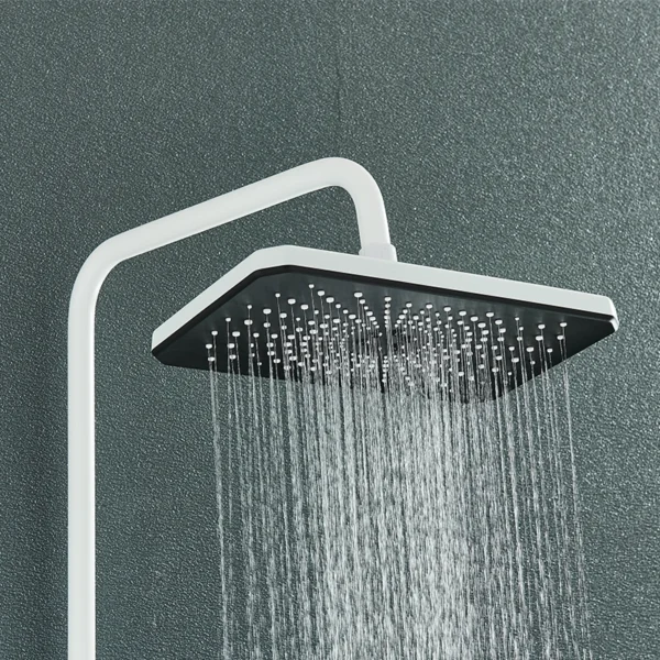 Gun Grey Piano Digital 4 Function Shower Set Bathroom Faucets Hot Cold Waterfall Digtial Display Tap Rainfall Shower System