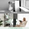 Wooden Storage Standing 5 Tiers Display Bookshelf Sturdy Structure Graduated Shelves Adjustable Feet for Living Room