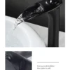 Modern White Bathroom Faucet Waterfall faucets Single Hole Cold and Hot Water Tap