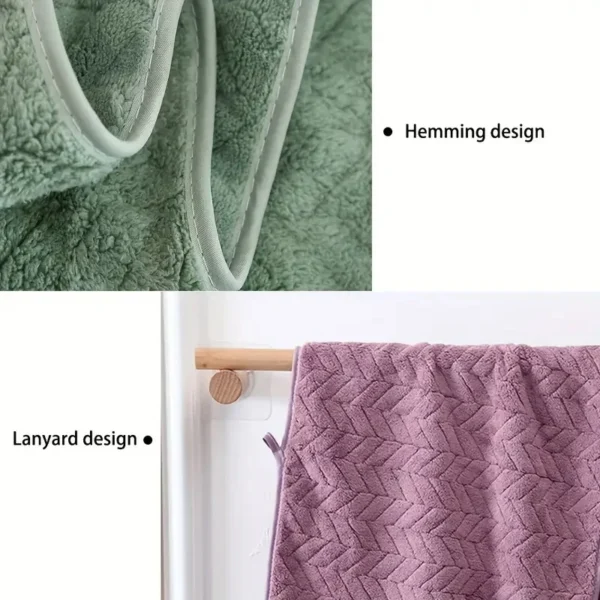 High Quality Thick Coral Velvet Bath Towels, Soft and Absorbent Towels
