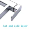 Gold faucet bathroom faucet metal stainless steel handle hot and cold mixer faucet square faucet beautiful bathroom