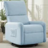 360 Degree Swivel Glider Chair, Rocking Armchair with Side Pocket
