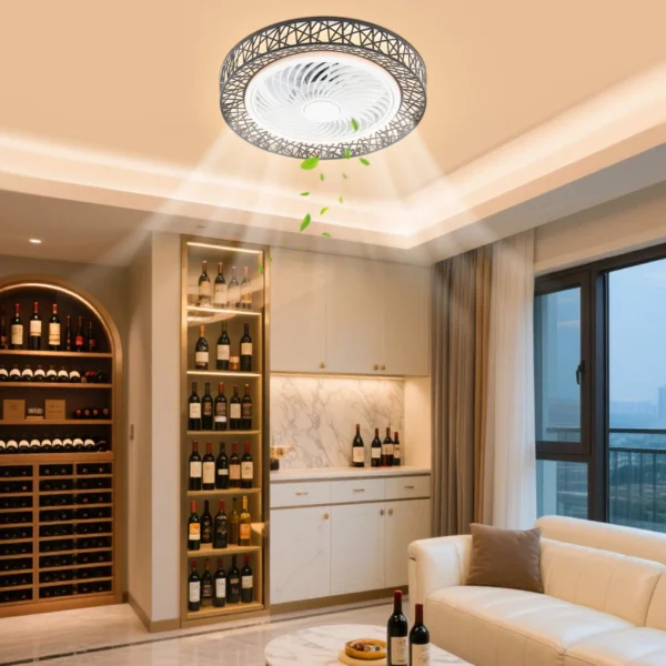 18.5 Inch Ceiling Fan Light Modern Ceiling Fan Light Ceiling Fan Light With Remote Control 35db For Bedroom, Living Room, Kitchen