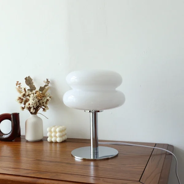 Macaron Glass Table Lamp Trichromatic Dimming Living Room Atmosphere Lamps Eye Protection Decor