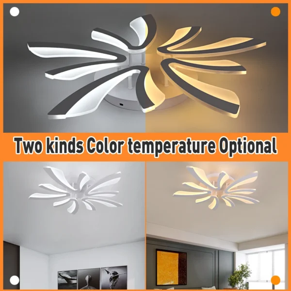 S85d9ecf0014340759a64338da0ae7b4ay.webp Acrylic Modern Ceiling Lamp Chandelier Pendant Light Led Living Dining Room Luminair Nordic Indoor Hotel Flower Decor