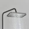 Gun Grey Piano Digital 4 Function Shower Set Bathroom Faucets Hot Cold Waterfall Digtial Display Tap Rainfall Shower System