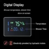 S889050b05ab946a0a4b47e0dce8effa5Z.webp LED Shower Panel Waterfall Rain Digital Display Shower Faucet System Set Bathroom Column Mixer With SPA Massage Jet