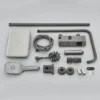 Gun Grey Piano Digital 4 Function Shower Set Bathroom Faucets Hot Cold Waterfall Digtial Display Tap Rainfall Shower System