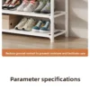 Multi-layer Door-mounted Shoe Hat Rack - Simple Assembly Household Integrated Multi-functional Storage Cabinet for Home Use