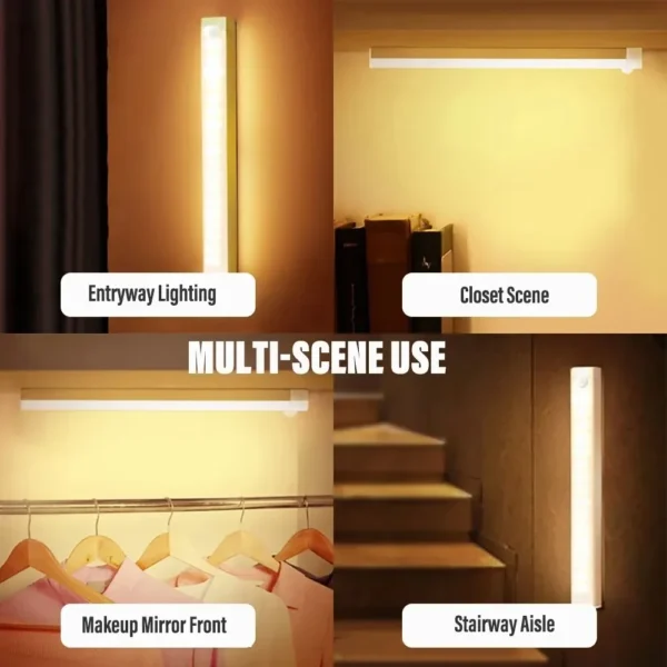 S8ac7d3d1e5d64423927eea78d92e3f31m.webp LED Motion Sensor Light Wireless LED Night Light Type C Rechargeable Light Cabinet Wardrobe Lamp Staircase Backlight For Kitchen
