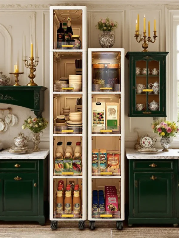 S8c1d6c58dcfe4c9db2a42ed42b181b98K.webp Gap storage cabinet, multi-functional ultra-thin organizer-suitable for kitchen and bathroom gaps, storage cabinet, home storage