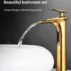 Modern White Bathroom Faucet Waterfall faucets Single Hole Cold and Hot Water Tap