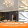 S917cc8246a6245f6a50d6e63cc9400c0K.webp Acrylic Modern Ceiling Lamp Chandelier Pendant Light Led Living Dining Room Luminair Nordic Indoor Hotel Flower Decor
