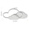 S92d7d4c8ef1a436d863027ca26b62f3da.webp Cloud Shape LED Ceiling Light Fixture Modern 3-Color Lighting Acrylic Ceiling Lamp for Living Room Bedroom Kid's Room 52x31cm