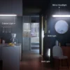 S93f24efd20624afca91515ef758851dcy.webp LED Motion Sensor Light Wireless LED Night Light Type C Rechargeable Light Cabinet Wardrobe Lamp Staircase Backlight For Kitchen