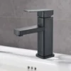 Bathroom Faucets Black/Chrome Hot and Cold Mixer Faucets Vanity Bathroom Kitchen Deck Mounted Bathroom Sink Faucets