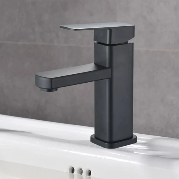 Bathroom Faucets Black/Chrome Hot and Cold Mixer Faucets Vanity Bathroom Kitchen Deck Mounted Bathroom Sink Faucets