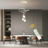 S96ff052a1c374deea3b138316238aa96A.webp Lollipop-Shaped LED Pendant Light, with Three Adjustable Light Colors, Remote Control/Switch Operation, and Adjustable Height