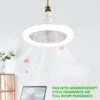 Rotatable 3in1 Ceiling Fan with Remote Control Lighting Lamp E27 Converter Base