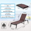 SucceBuy Chaise Lounge Chair Outdoor Aluminum Patio LoungeFolding Pool Lounge Recliner Full Flat for Patio Beach Pool