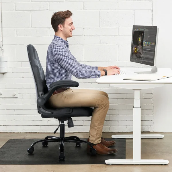 Ergonomic Office Computer Home Gaming Desk Chair Adjustable PU Leather