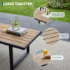 Modern 4-Piece Patio Furniture Set Outdoor Conversation Sectional Sofa With Coffee Table Thick Washable Cushions For Lawn Deck